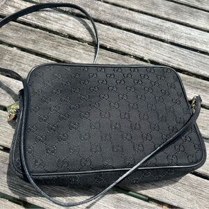 Gucci Black Monogram Crossbody Bag